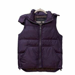 Coach Women’s Deep Purple Quilted Puffer Vest Jacket